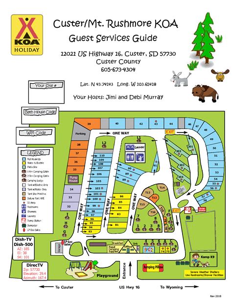 Campground Site Map | Koa campgrounds, Campground, Custer