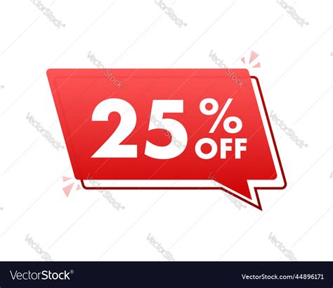 25 percent off sale discount banner with megaphone