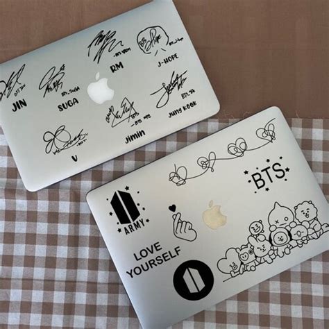 Inspired by BTS Decal Stickers BTS Laptop Decal Stickers - Etsy