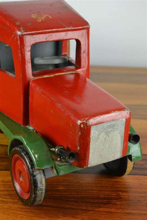 Large Wooden Antique Toy Dump Truck, 1940s | Antique toys, Wooden toy ...