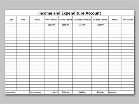 Income And Expense Sheet Printable