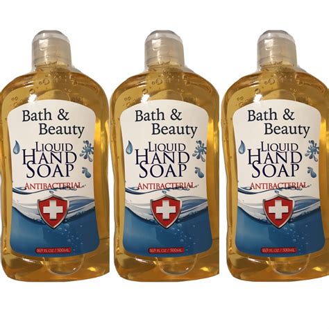 3 Bath & Beauty Liquid Hand Soap Antibacterial Soap 16.9 Fl oz Each ...