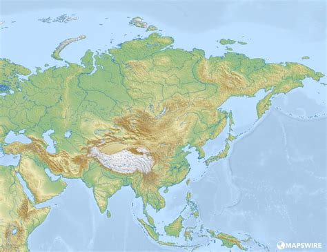 asia-physical-map-blank-large | World Map With Countries