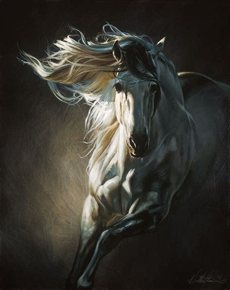 art, Horse, White, Beautiful, Animal Wallpapers HD / Desktop and Mobile ...