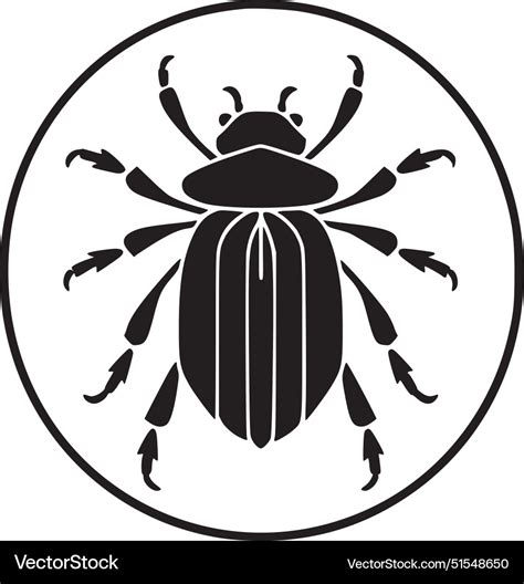 Beetle - minimalist and flat logo Royalty Free Vector Image