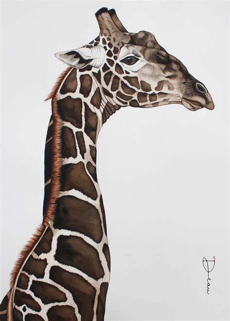 South African Giraffe .1 Painting by Dominique Janssens - DEAU ...