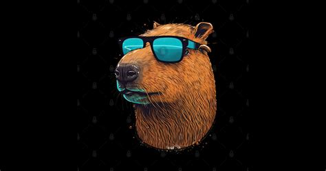 Capybara with sunglasses - Capybara - Sticker | TeePublic