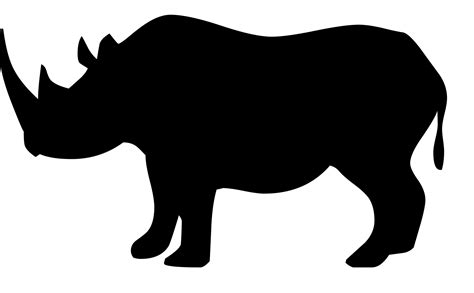 Rhino silhouette Photo stock libre - Public Domain Pictures