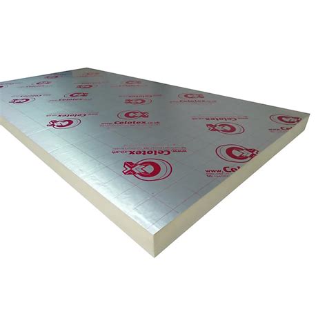 Celotex Foil faced polyisocyanurate (PIR) Insulation board (L)2.4m (W)1 ...