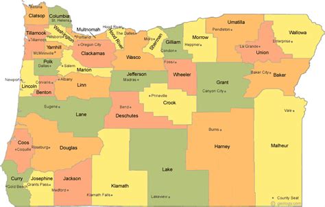 Oregon County Map