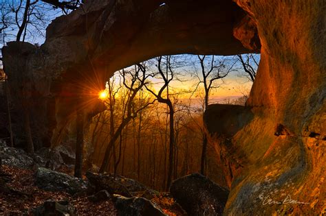 Solstice Sunrise | ©2006 William Dark; Buzzard Roost Arch, Ozark ...