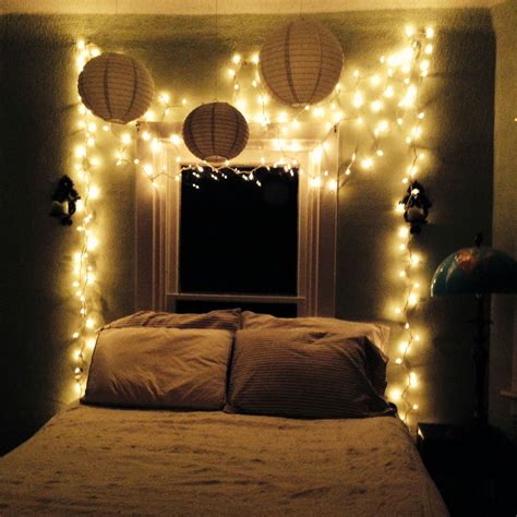 My bedroom oasis: Twinkle lights, white, and stripes. | Christmas ...