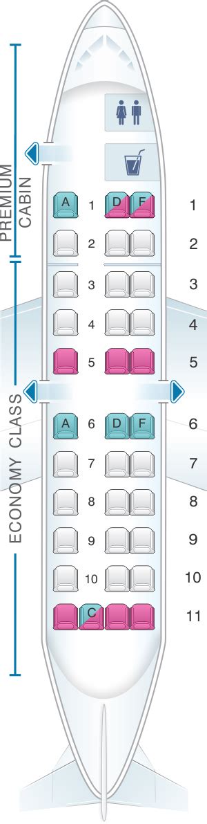 Seat Map WestJet Saab 340 | SeatMaestro