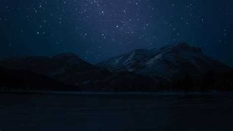 Night Sky Full Of Stars Above Snowy Mountain Stock Footage SBV ...