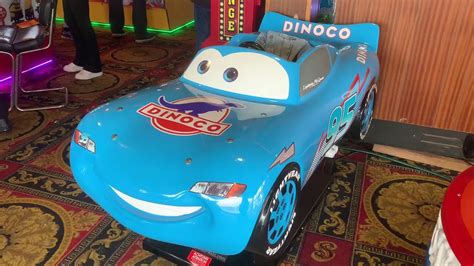 EMT Cars Dinoco Lightning McQueen Car Kiddie Ride - YouTube