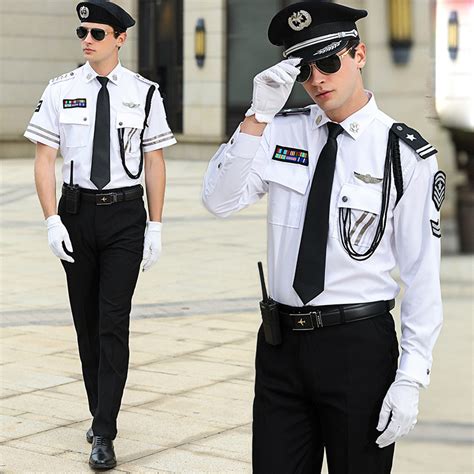 Custom Logo Security Guard Uniform White Security Guard Uniforms ...