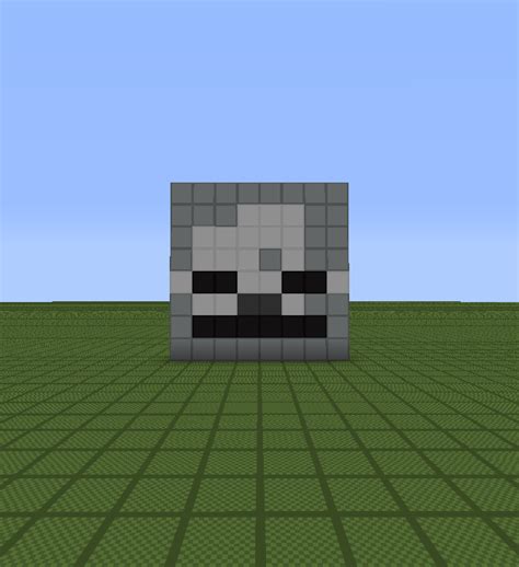 Minecraft Pixel Art Helper: Minecraft Skeleton Skull