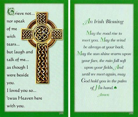 Program | Irish prayer, Irish funeral, Funeral cards