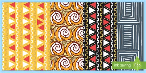 Traditional African Fabric Patterns A4 Display Pack - Twinkl