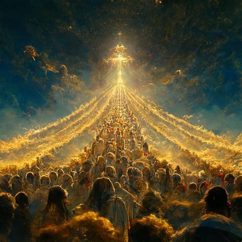 People Entering the Kingdom of Heaven - Religious Painting