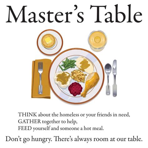 Master's Table Hosting Free Community Meals, Fundraiser | Valley ...