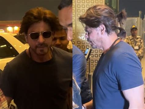 Shah Rukh Khan sports ponytail look as he gets snapped at Mumbai ...