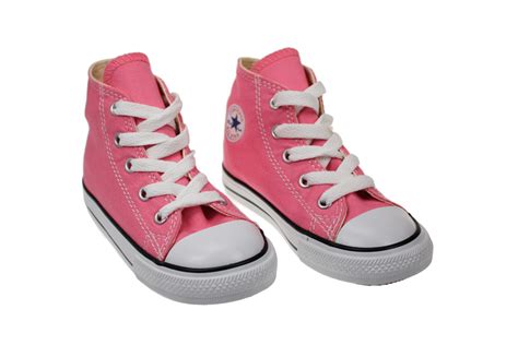 Converse Hi Toddler Infant Kids Pink Canvas Trainers Sneakers Shoes ...