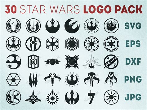 Star Wars Svg Logo Bundle Digital Downloadable Printable Svg,eps, Dxf ...