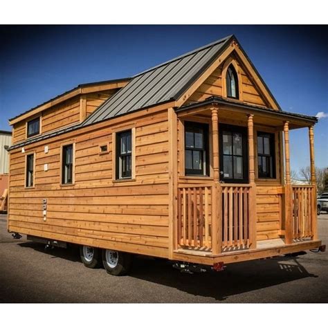 2 Bedrooms Prefabricated Trailer Mobile Light Steel Wooden Tiny House ...