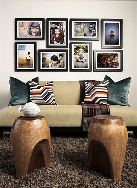 picture frames :o) | Contemporary family room, Photo wall display, Home ...