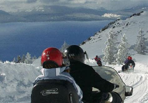 Snowmobiling at the Top - Zephyr Cove Snowmobile Center - Picture of ...