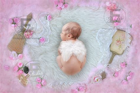 Baby girl pink background newborn announcement photo | Etsy in 2021 ...