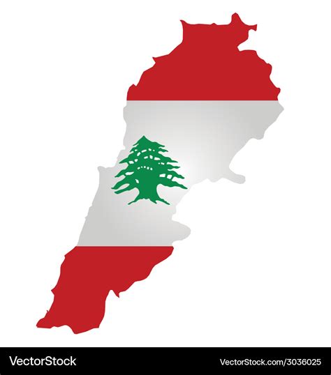 Lebanon flag Royalty Free Vector Image - VectorStock