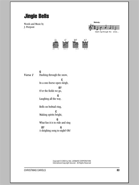 Jingle Bells Ukulele Chords Easy - Sheet and Chords Collection