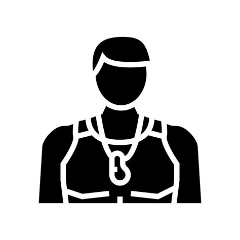 trainer athlete man glyph icon vector illustration 10348442 Vector Art ...