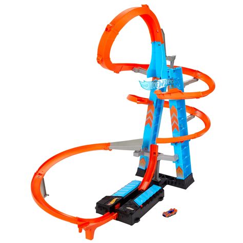 Hot Wheels Sky Crash Tower Track Set, 2.5+ Ft / 83 Cm High, Motorized ...