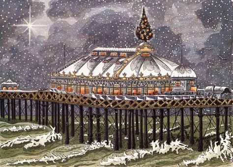 Brighton West Pier at Christmas - painting by Michel Chauny | Brighton ...