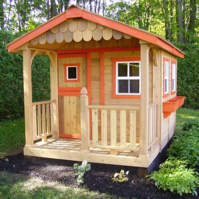 Children Playhouse Tree Cedar Kid Outdoor Garden Backyard Cottage Fort ...