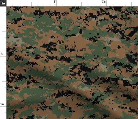 Marine MARPAT Digital Woodland Camo Fabric | Spoonflower