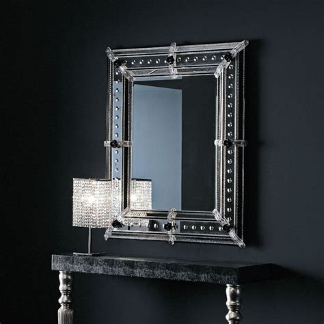 Black "Vania" venetian mirror