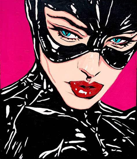 “Catwoman” Pop Art Painting by Maria Ashley | Saatchi Art