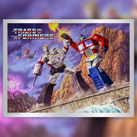 Official G1 Transformers "Optimus vs Megatron" Art Print By Sam Gilbey ...