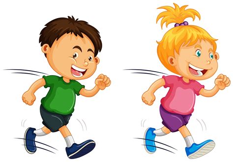 Kid Running Clipart