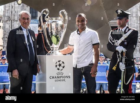 UEFA Champions League trophy ceremony ahead of the final on Saturday ...