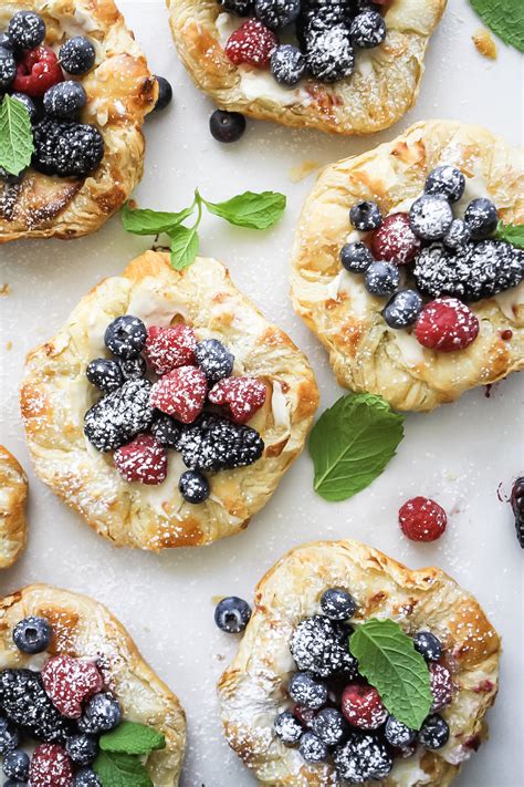 Triple Berry Cream Cheese Puff Pastry Tarts - Fetty's Food Blog