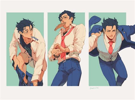 C ( ・ᴥ・ ) on Twitter | Phoenix wright, Fan art, Ace