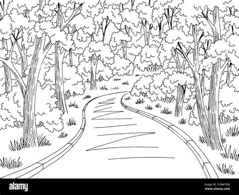 Forest Background Outline