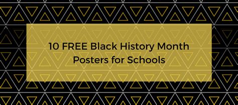 10 Free Black History Month Posters for Schools