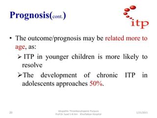 Idiopathic (autoimmune) Thrombocytopenic Purpura | PPT