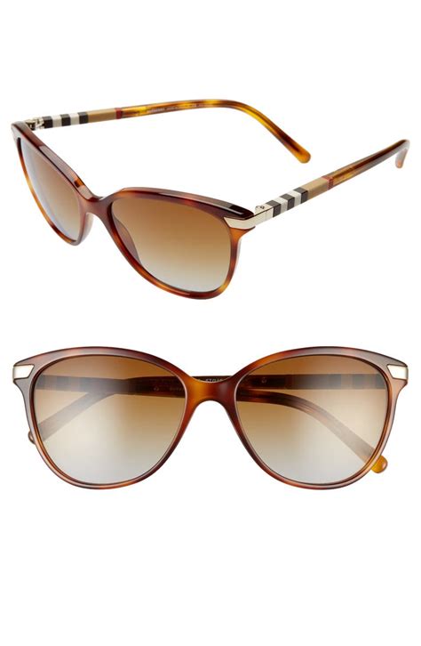 Burberry Check 57mm Polarized Gradient Cat Eye Sunglasses | Nordstrom